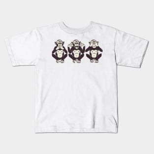 Three wise monkeys Kids T-Shirt